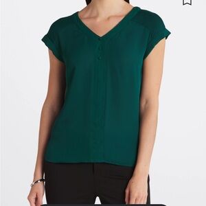 Fortune & Ivy Helina Mixed Material Blouse